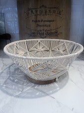 Macrame Bowl Basket Boho Decor 11.5 X 6.25