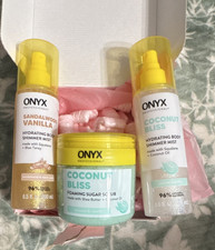 ONYX Professional Coconut Bliss Body Shimmer Mist Foaming Sugar Scrub Set