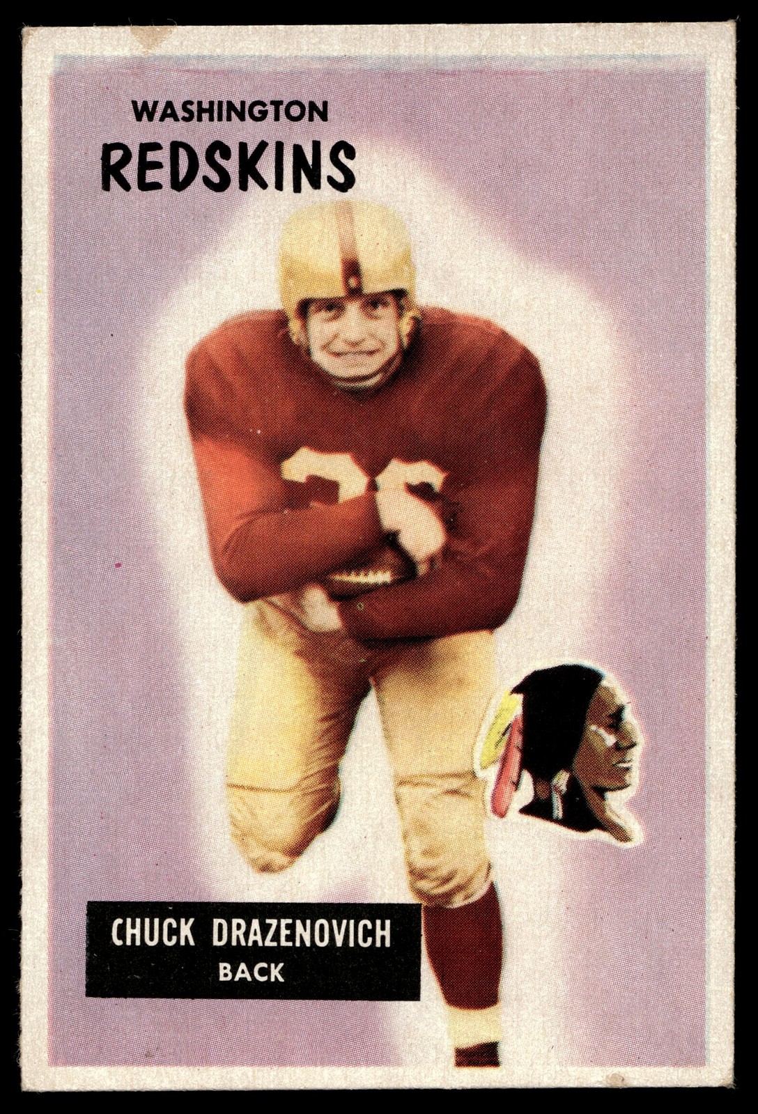 1955 Bowman #80 Chuck Drazenovich Redskins VG