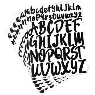 Buchstaben selbstklebend Schwarz Zahlen Vinyl wetterfest 624 Stück DIY