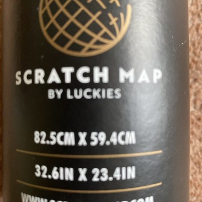  Scratch Off Weltkarte Poster - Luckies Of London - Deluxe Edition 32,6''x23,4''
