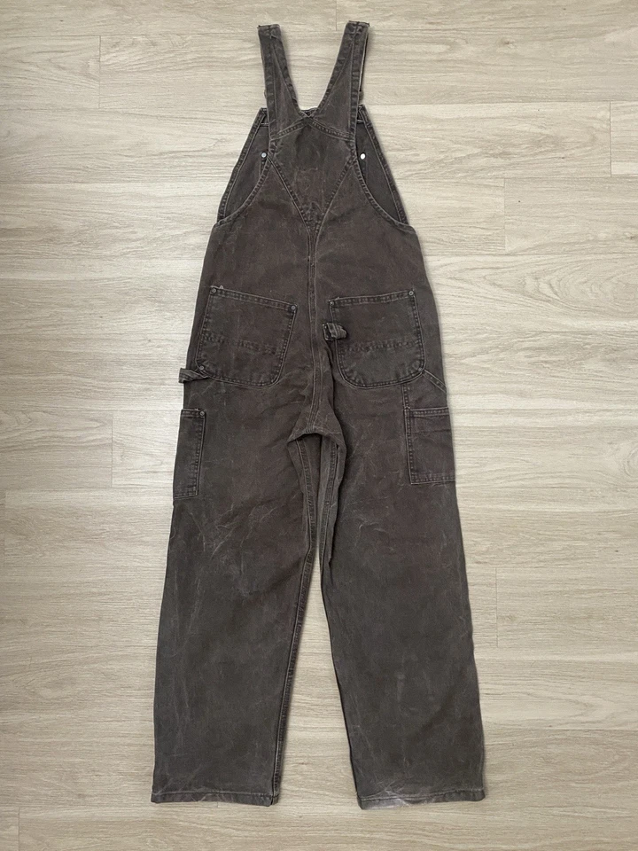 VTG Carhartt R06 CHT “Chestnut Brown” Double Knee Bib Overalls Men's 32x30 Faded - Image 2 of 4