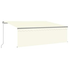 Image of Manual Retractable Awning with Blind Outdoor Awning Sunshade Canopy vidaXL