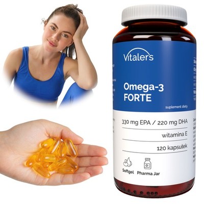 Vitaler's Omega-3 FORTE 1000 mg Fettsäuren EPA DHA Immunität Gedächtnis 120 Kaps