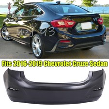 Rear Bumper Cover Primed Black Fit For 2016-2019 Chevrolet Cruze Rear Bumper Cover Primed Black Fit For 2016-2019 Chevrolet Cruze