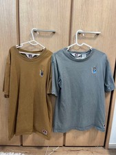 Ben Davis T-Shirt Set M Brown Gray Embroidered Character Japan