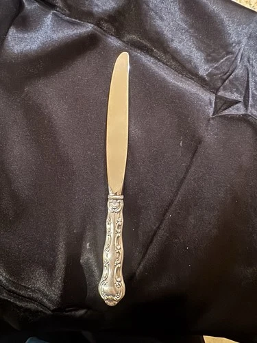 Gorham Strasbourg Sterling Silver Dinner Knife 8.5” No Mono. Rare Sticker.