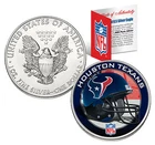 HOUSTON TEXANS 1 Oz .999 Fine Silver American Eagle $1 US Coin NFL LICENSED