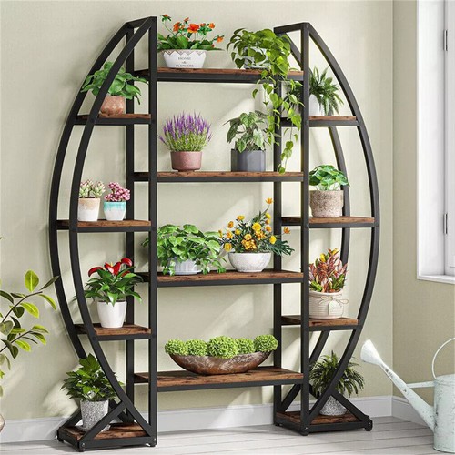 Multi Tiered Wooden/Bamboo Plant Stand Garden Patio Large Flower Exhibition Rack - Picture 21 of 63