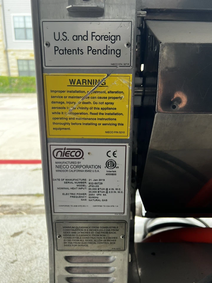 NIECO JF63-2G GAS NATURAL ASADOR AUTOMÁTICO con ELEMENTOS DE CALENTAMIENTO 2019. Foto 3 de 3