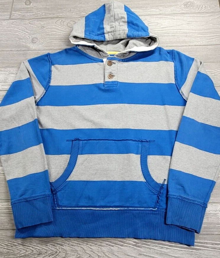 JohnnieB Boden Juvenil Azul Gris Henley Sudadera con Capucha Manga Larga Talla XL Adolescente Foto 2 de 4