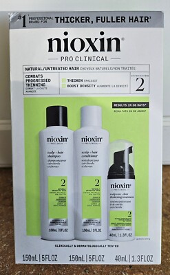 NIOXIN PRO CLINICAL SCALP & HAIR SET SYSTEM 2 NEW IN BOX 