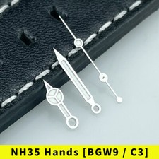 Watch Hand Set MOD Silver SKX SRP 4R35 7S26 NH35 NH36 Super C3 / BGW9 SUB Style