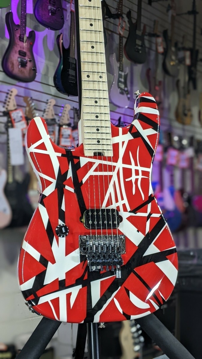 EVH Striped Series Left-Handed - Red w/ Black Stripes