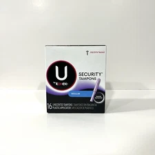 U by Kotex Security Tampons Regular Unscented - 16 Count Box New Package