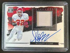 2023 Panini Impeccable Marcus Allen Elegance Retired Patch Autos Auto #10/25