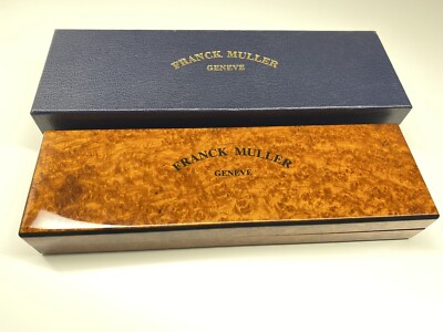 franck muller geneve wood wristwatch box & outer box