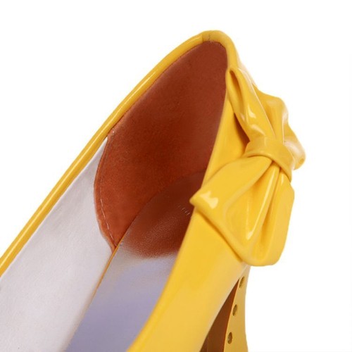 Fashion Women Pumps Bowknot Pointed Toe Wedges High Heels Party Shoes Footwear - Picture 11 of 16