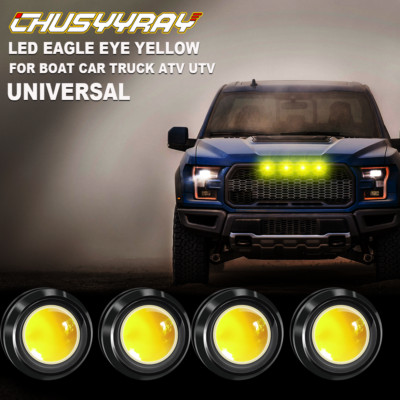 4pcs Yellow LED Boat Light Waterproof 12V Outrigger Spreader Transom Underwater