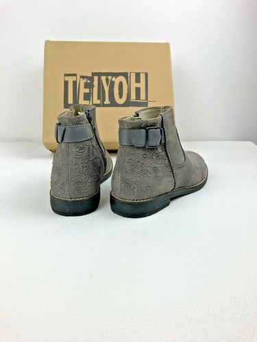 -60% Prix Choc 🎁TELYOH Bottines/Chaussures Fille Cuir Gris Pointure 34 35 36 38 - Imagen 6 de 11