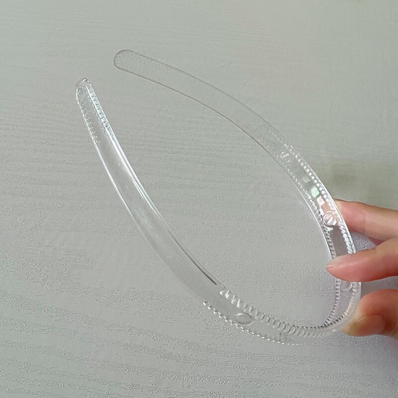 Clear Plastic Headbands With Teeth Plain Transparent Hairbands For DIY