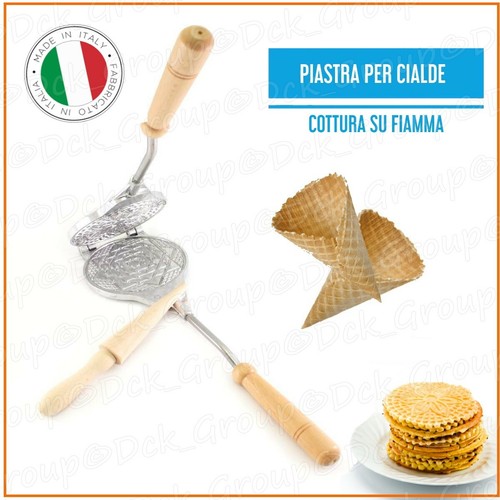 Stampo Pizzelle Coni Cialde Neole Ferratelle Alluminio Piastra Cottura A  Fuoco | eBay