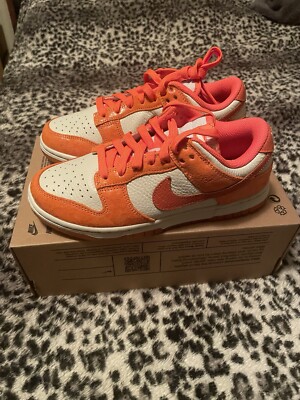 Size 6 - Nike Dunk Low Cracked Orange W