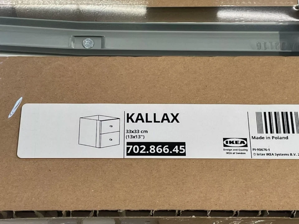 Inserção Ikea KALLAX com 2 gavetas, branca 13x13 "(pacote com 2) 702.866,45 - NOVO - Imagem 2 de 4