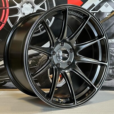 XXR 527R 18 x8.5 10 +35 Chromium Black Monoblock FF Staggered