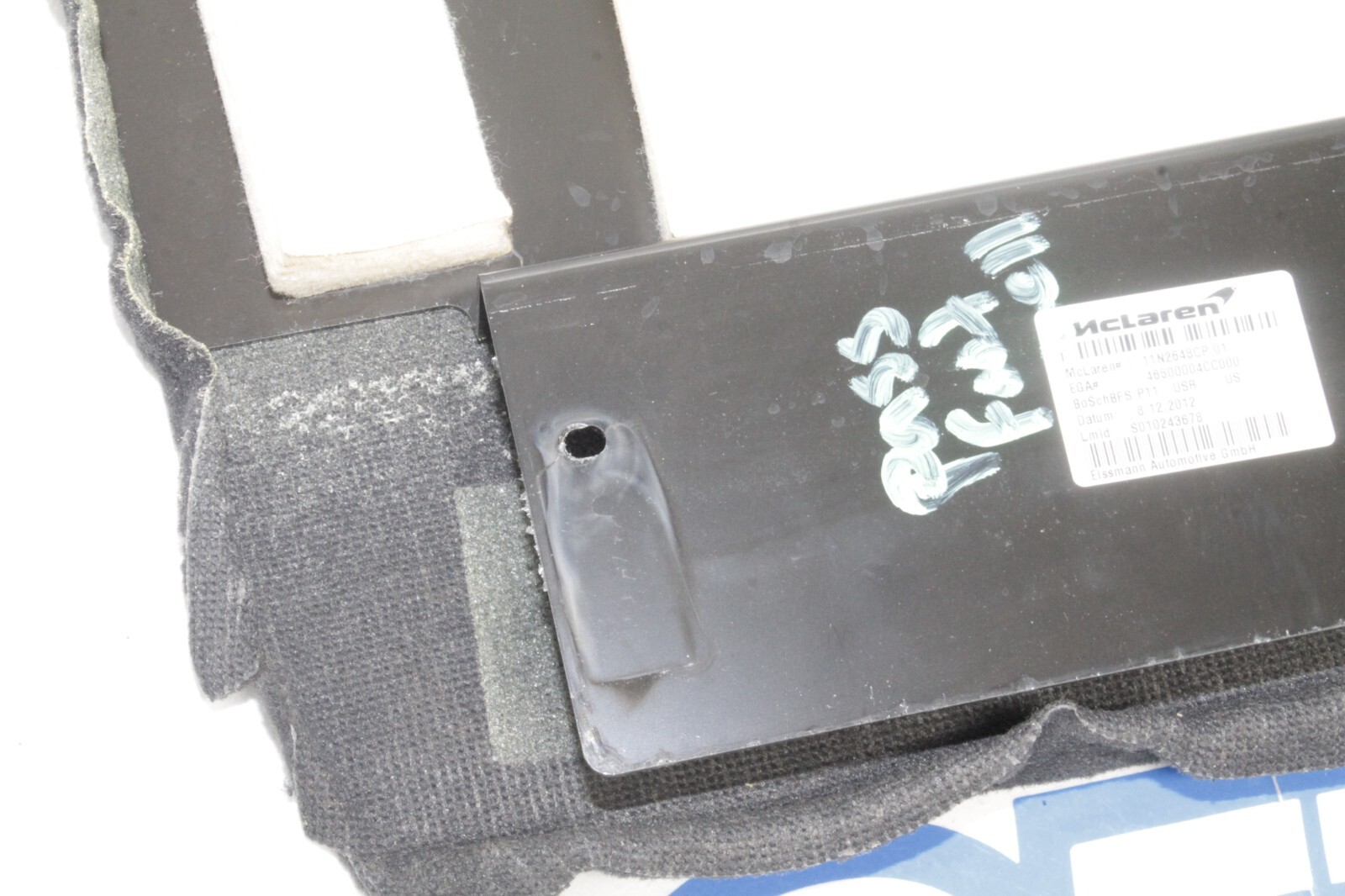 12-14 MCLAREN MP4-12C 12C 570 650 OEM RH PASSENGER FOOT UPPER CARPET 11N2648CP