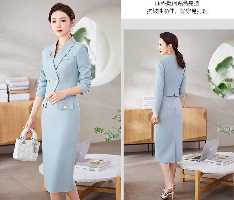 Elegant 2-Piece Suit – Blazer and Pencil Skirt, Professional Workwear V738-S1701SET $18Each
