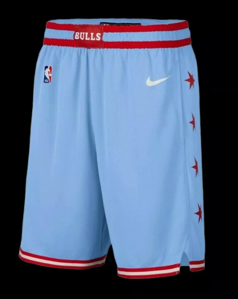 Nike Chicago Bulls 2019 2020 City Edition Shorts Authentic Blue Size XXL 46 Mens