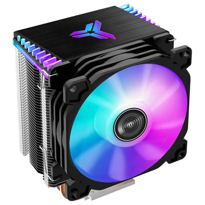 JONSBO PWM 4 Pin 12V 4 Heatpipes CPU Tower Lüfter für AMD/Intel (Schwarz) QDE