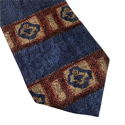 Bugatti Men's Tie 100% Silk New with Tag Geometric Print