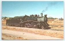 Postcard Great Western #60 Train rests at Loveland Colorado in 1955