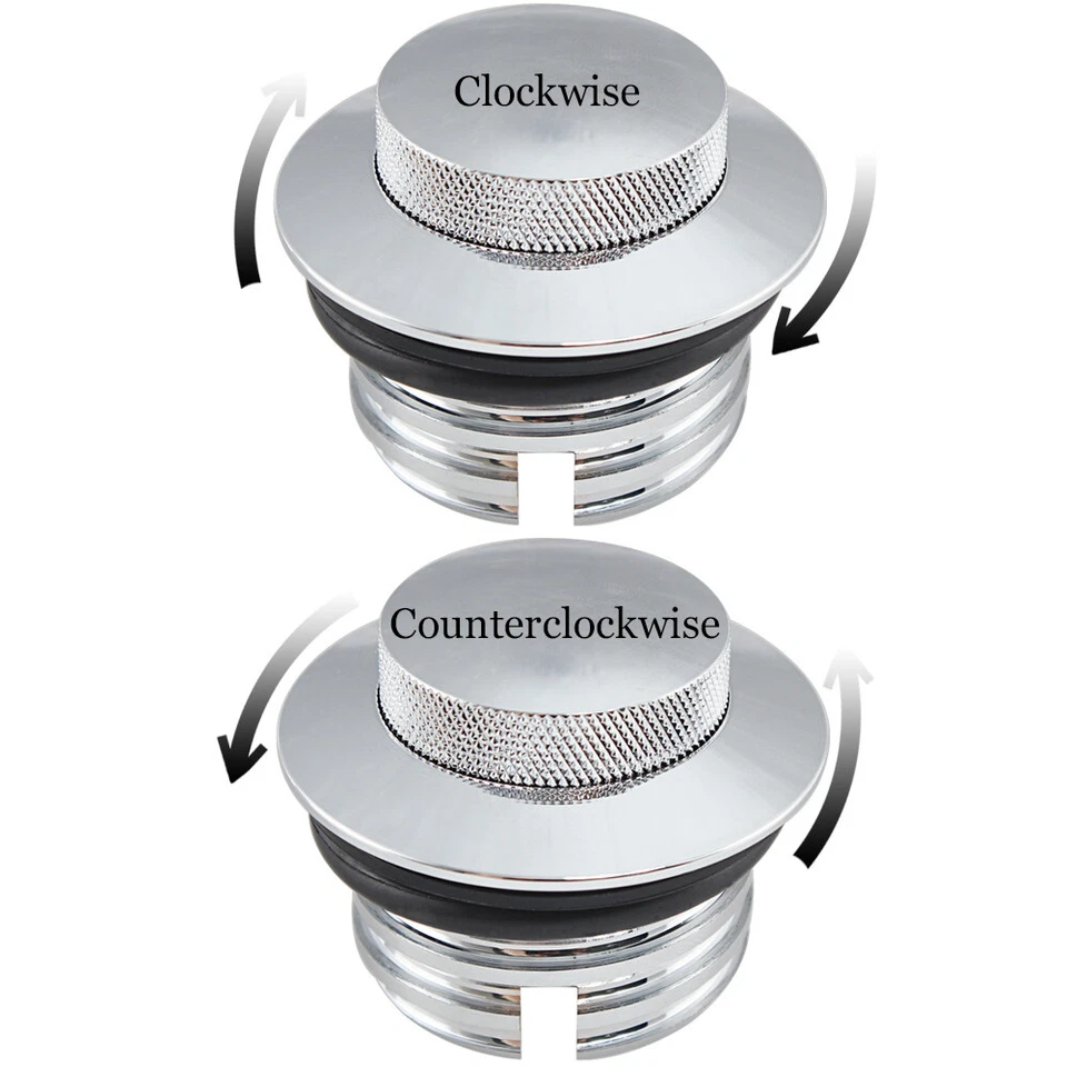 Tapas de gasolina cromadas de montaje empotrado para Harley Road King FLHR 1996-2017 2 un. Foto 4 de 4