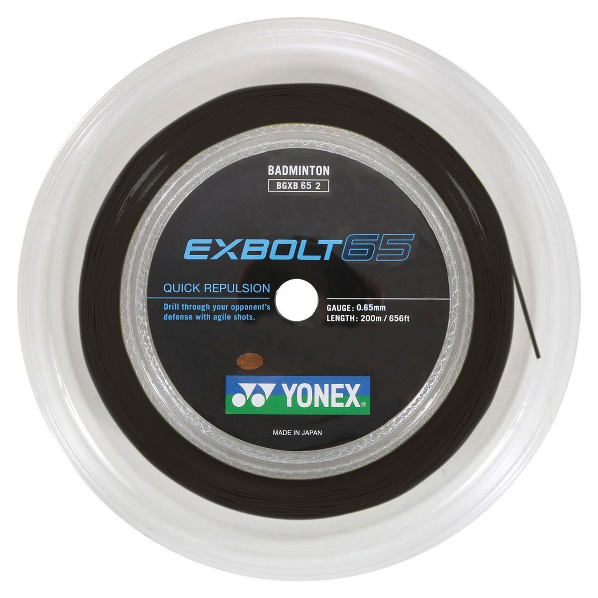 YONEX EXBOLT 65　100m Yonex EXBOLT 65 Black Badminton String 200m Reel - 0.65mm | eBay