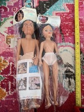 NEW NOS Vintage Native American Chief and Princess 15" doll set Fibre Craft