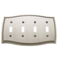Baldwin 4782.150.cd Colonial Design Quad Toggle Switch Plate Satin Nickel on sale Baldwin 4782.150.cd Colonial Design Quad Toggle Switch Plate Satin Nickel on sale