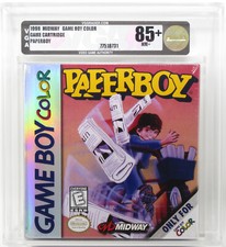 Paperboy VGA 85+ Gold Graded Nintendo Game Boy Color GBC Like WATA CGC Foil