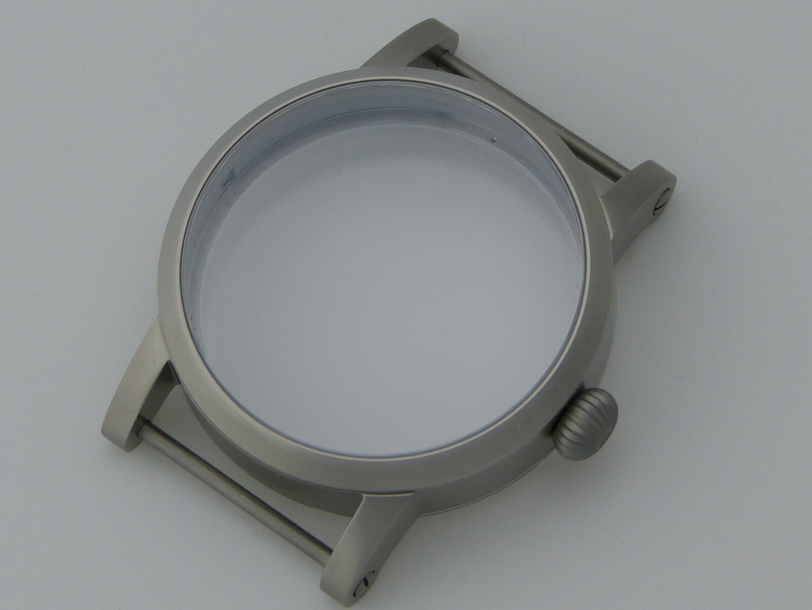 Boîtier montre 41mm ETA Unitas 6498 mécanique en acier sablé beadblasted avec saphir