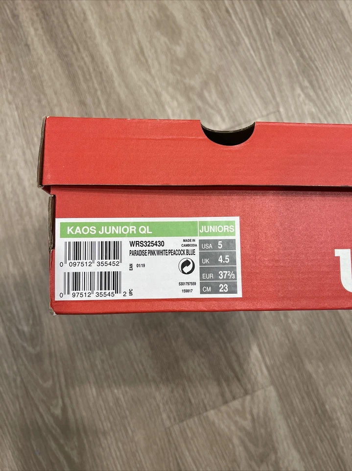 Zapatillas Tenis Wilson KAO’s Junior QL Paraíso Rosa/Blanco Talla 5 Foto 4 de 4