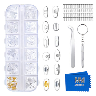 Brille Nasenpads [60 Paar]    Brillen Reparatur Set   Silikon Nasenpads Ersatz