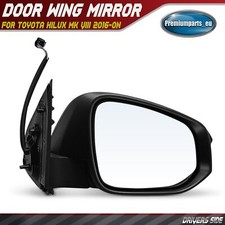 Electric Wing Mirror Drivers Side for Toyota Hilux VIII 2016-On Textured Black
