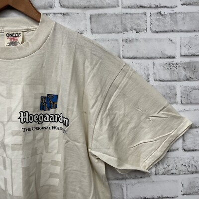 NWOT VTG Oneita Hoegaarden White Ale Graphic Tee Mens Size XL USA