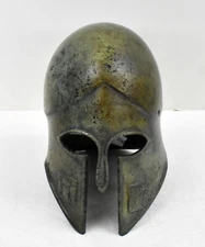 Corinthian Mini Bronze Helmet with Owl carvings - Museum replica