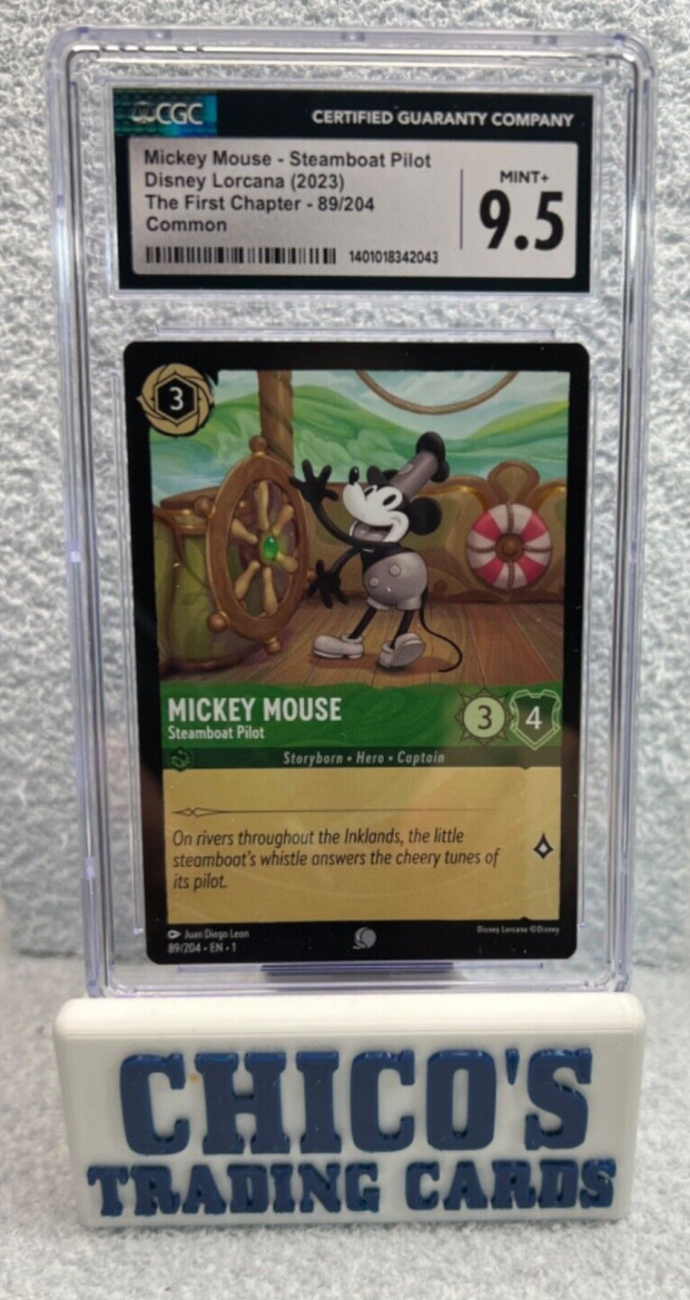 2023 Disney Lorcana Mickey Mouse Steamboat Pilot 89/204 CGC 9.5
