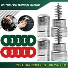 12Pcs Car Battery Post Terminal Cleaner Stainless Dirt Corrosion Cleaning Brush&
