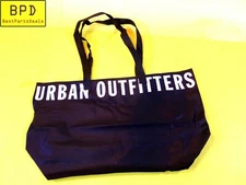 BLACK Large 19x11x6 Reusable Shopping Beach Workout Tote Bag URBAN OUTFITTERS