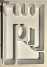 Vtg Rubbermaid Tray Silverware Flatware Storage Organizer White 9x13.25x1.25 In